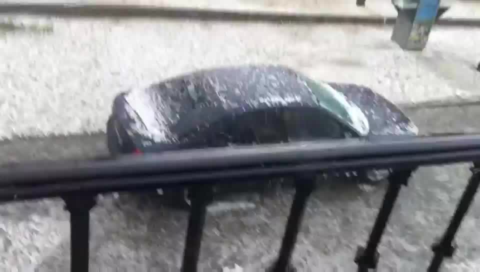 Espectacular granizada en La Guardia. 20-11-2011