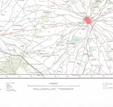 Mapa cartográfico de La Guardia de 1979 gentileza del Instituto Geográfico Nacional (I.G.N.)