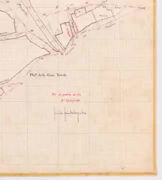 Plano de 1880 en alta resolución de La Guardia (3/4) en el formato de visualización interactivo con controles