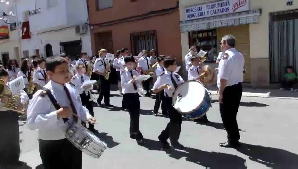 Procesión del Corpus 2012 a su paso por la calle Mayor