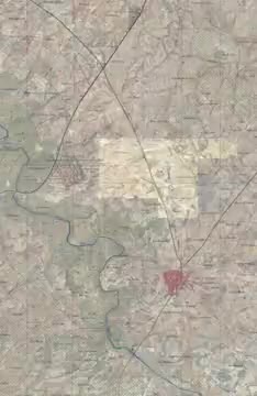 Mapa orto-topográfico del Suroeste de La Guardia. Area de 20x20 Kms