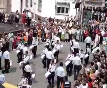 24 de Septiembre de 2006. La Banda de Cornetas y Tambores y la de Majorettes en un espectáculo combinado en la Plaza