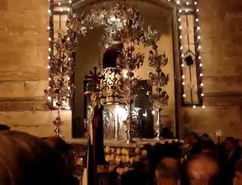 26 de Septiembre de 2007. Entrada del Santo Niño a la Iglesia después de la puja al son del Himno Nacional