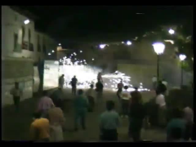 Toros de fuego en las fiestas 1989