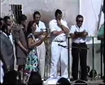 Fiestas de 1988. Coronación de la Reina de 1988 por parte de la antecesora en el cargo