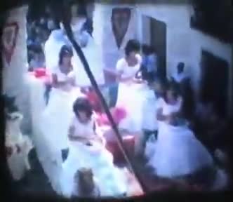Fiestas de 1983. Carroza de las Damas y la Reina