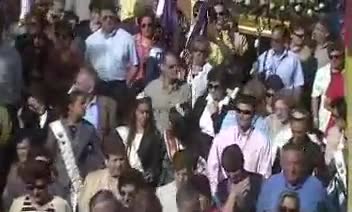 Procesión con el Santo Niño para llevarlo a la Ermita. 27 de Septiembre de 2002