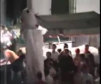Fiestas de 1987. Gigantes y Cabezudos en La Plaza