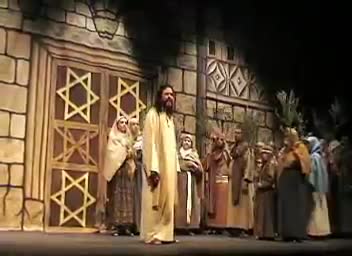Grupo Teatral de la Pasión. Teatro de Rojas. Toledo 2003. La bendición de los ramos