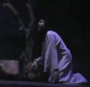 Grupo Teatral de la Pasión. Teatro de Rojas. Toledo 2003. Oración en el Huerto de los Olivos