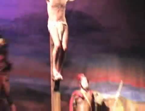 Marzo de 2003. Teatro Rojas de Toledo. Representación de la Pasión Dramatizada por parte del Grupo teatral  "La Pasión"