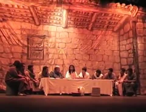 Marzo de 2003. Teatro Rojas de Toledo. Representación de la Pasión Dramatizada por parte del Grupo teatral  "La Pasión"
