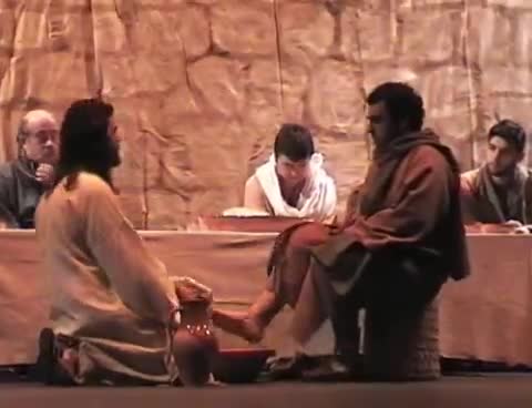 Marzo de 2003. Teatro Rojas de Toledo. Representación de la Pasión Dramatizada por parte del Grupo teatral  "La Pasión"